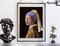 Figured'Art Paint by Numbers for Adults Vermeer Girl with the Pearl 16"x20" - Craft Art Painting DIY Kit Rolled Canvas without frame